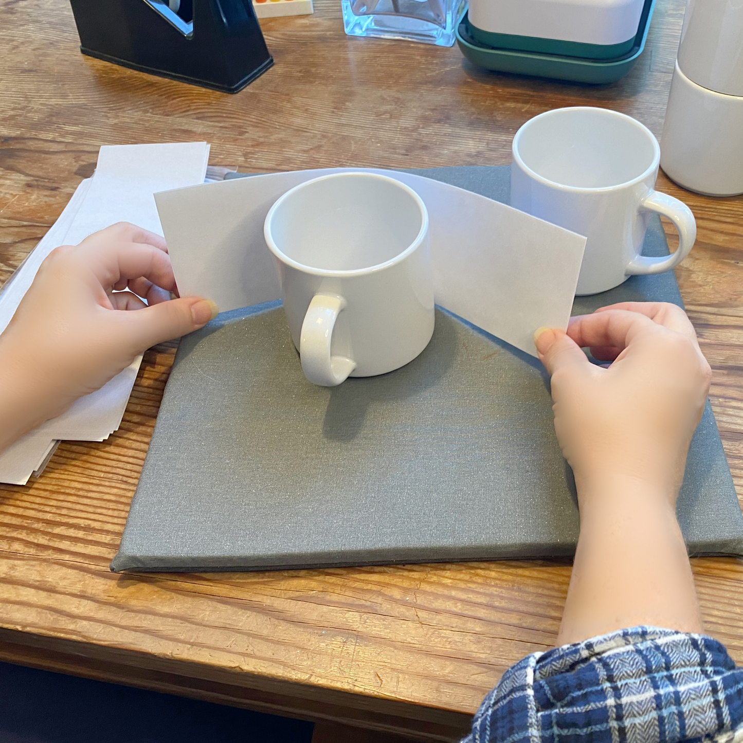 Precut Butcher Paper Sheets - Fits 10 oz Stackable Sublimation Mugs Perfectly (10 in x 3 in), White, Uncoated