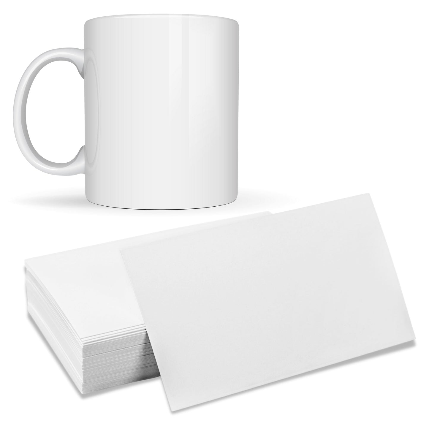 Precut Butcher Paper Sheets for Sublimation Mugs (3 Size Pack, fit 10oz, 11/12 oz Mugs & 15 oz Mugs perfectly), White, Uncoated