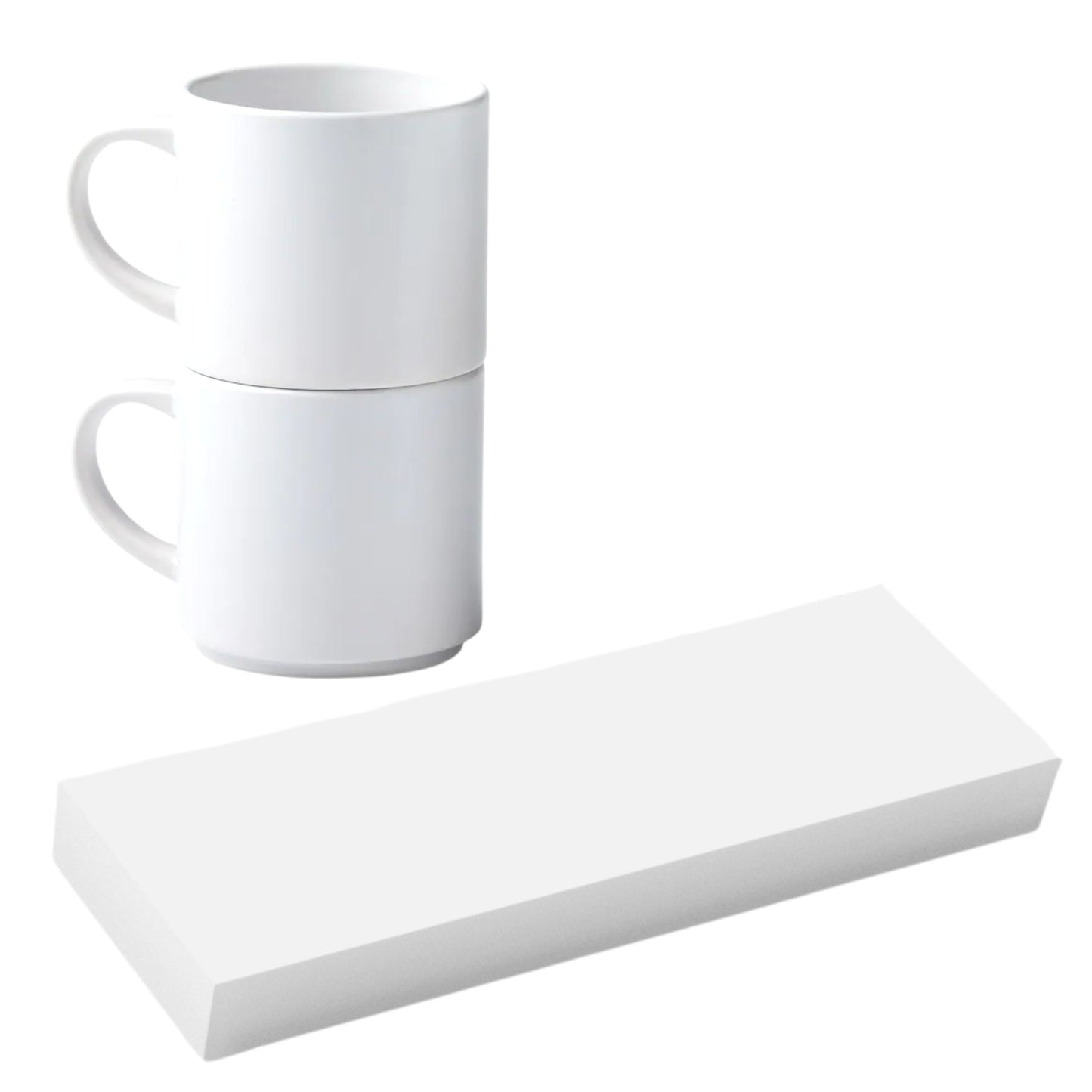 Precut Butcher Paper Sheets - Fits 10 oz Stackable Sublimation Mugs Perfectly (10 in x 3 in), White, Uncoated