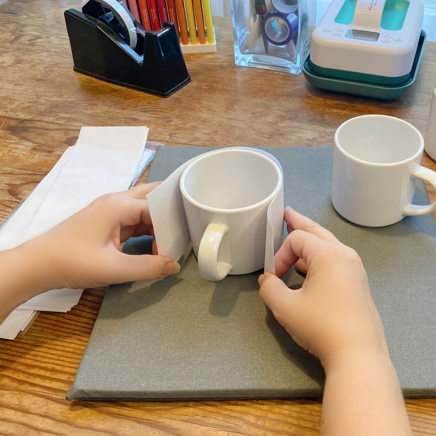 Precut Butcher Paper Sheets - Fits 10 oz Stackable Sublimation Mugs Perfectly (10 in x 3 in), White, Uncoated