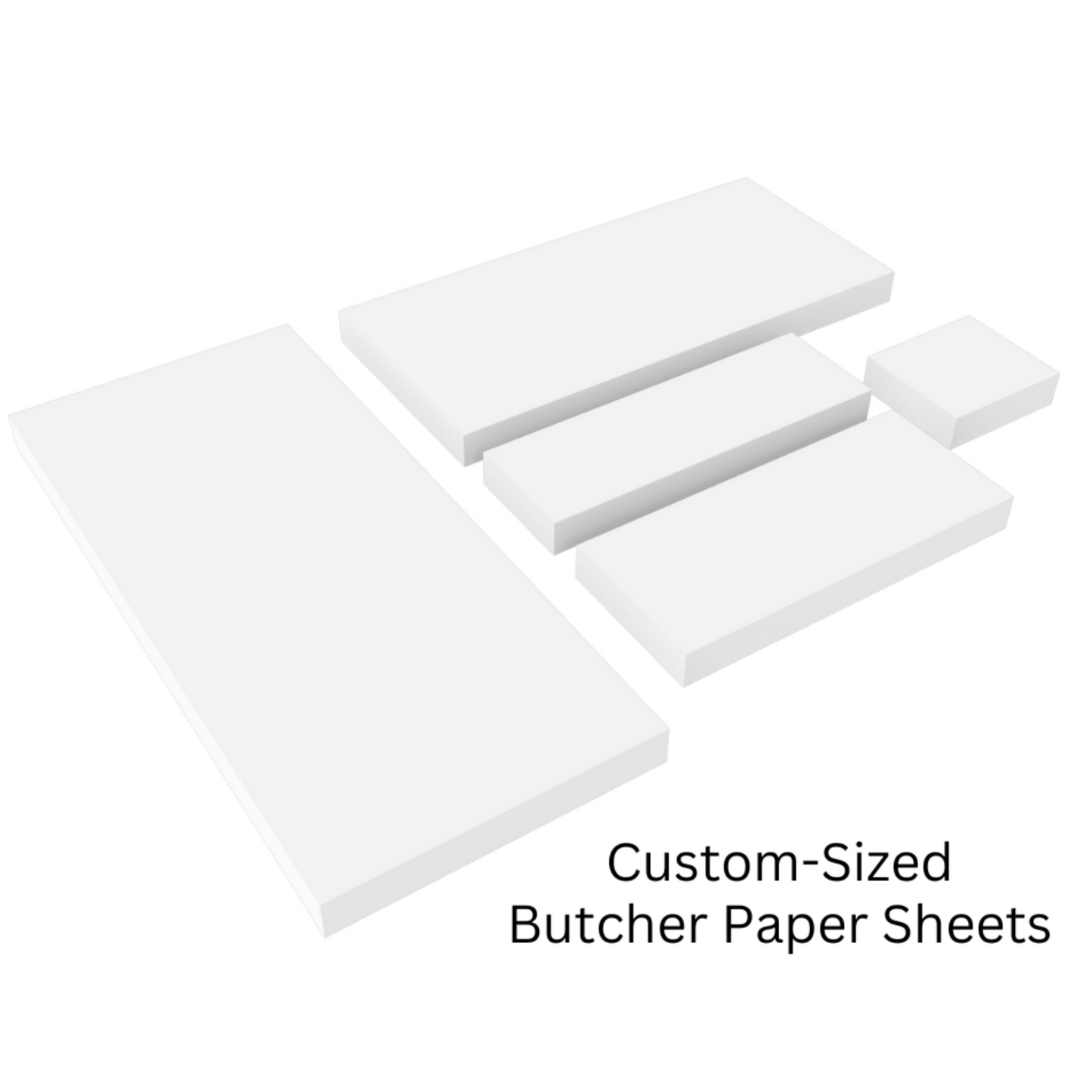 Custom Size Precut Butcher Paper Sheets for Sublimation and Heat Press Crafts, White, Uncoated
