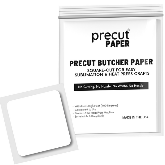 Precut Butcher Paper Sheets, Squared Sizing, Sublimation & Heat Press Crafts