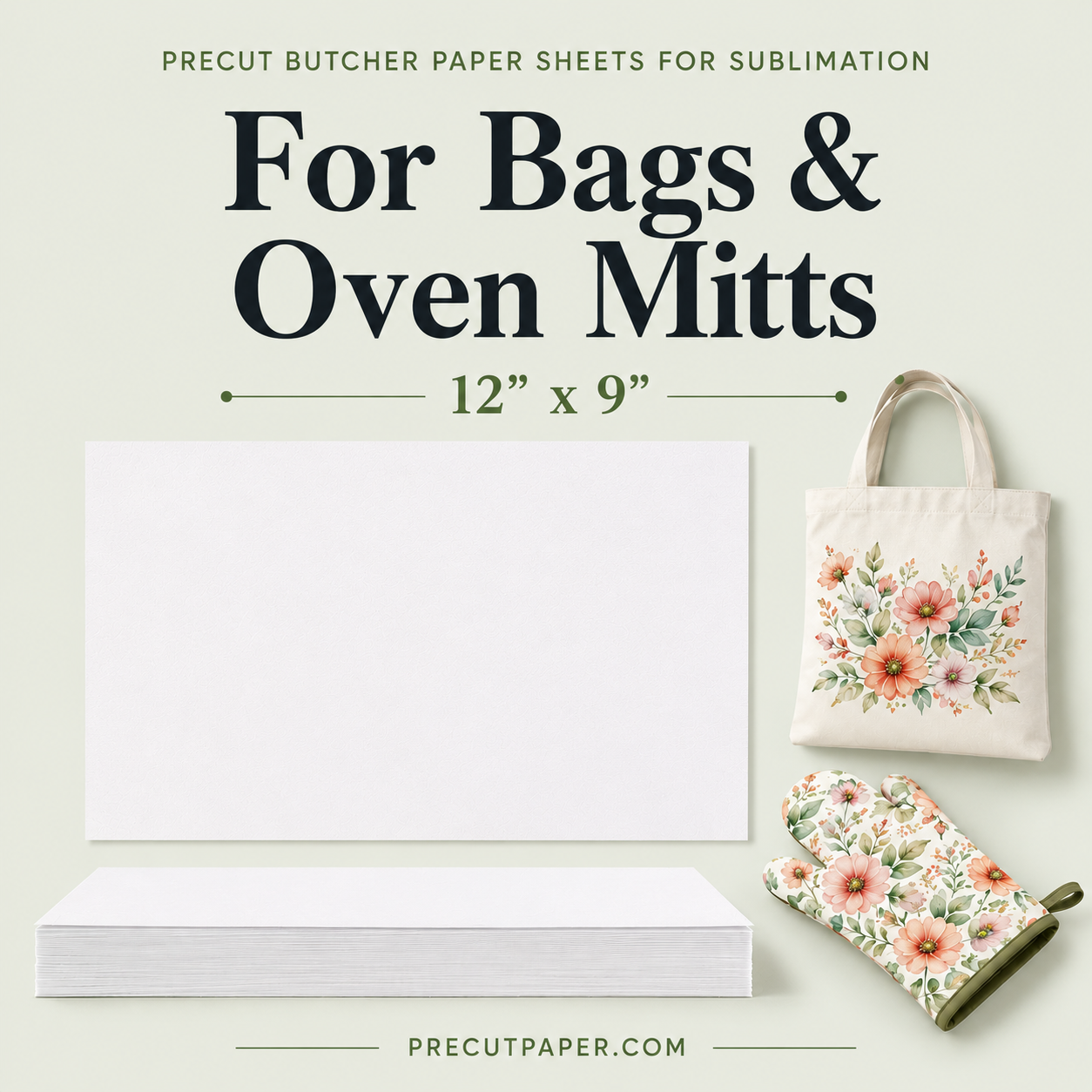 12" x 9" Precut Butcher Paper Sheets for Sublimation & Heat Press Crafts