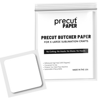 Precut Butcher Paper for Sublimation, Heat Press & Mug Press Crafts, Made in USA