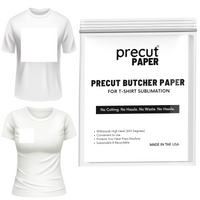 Precut Butcher Paper for Sublimation, Heat Press & Mug Press Crafts, Made in USA