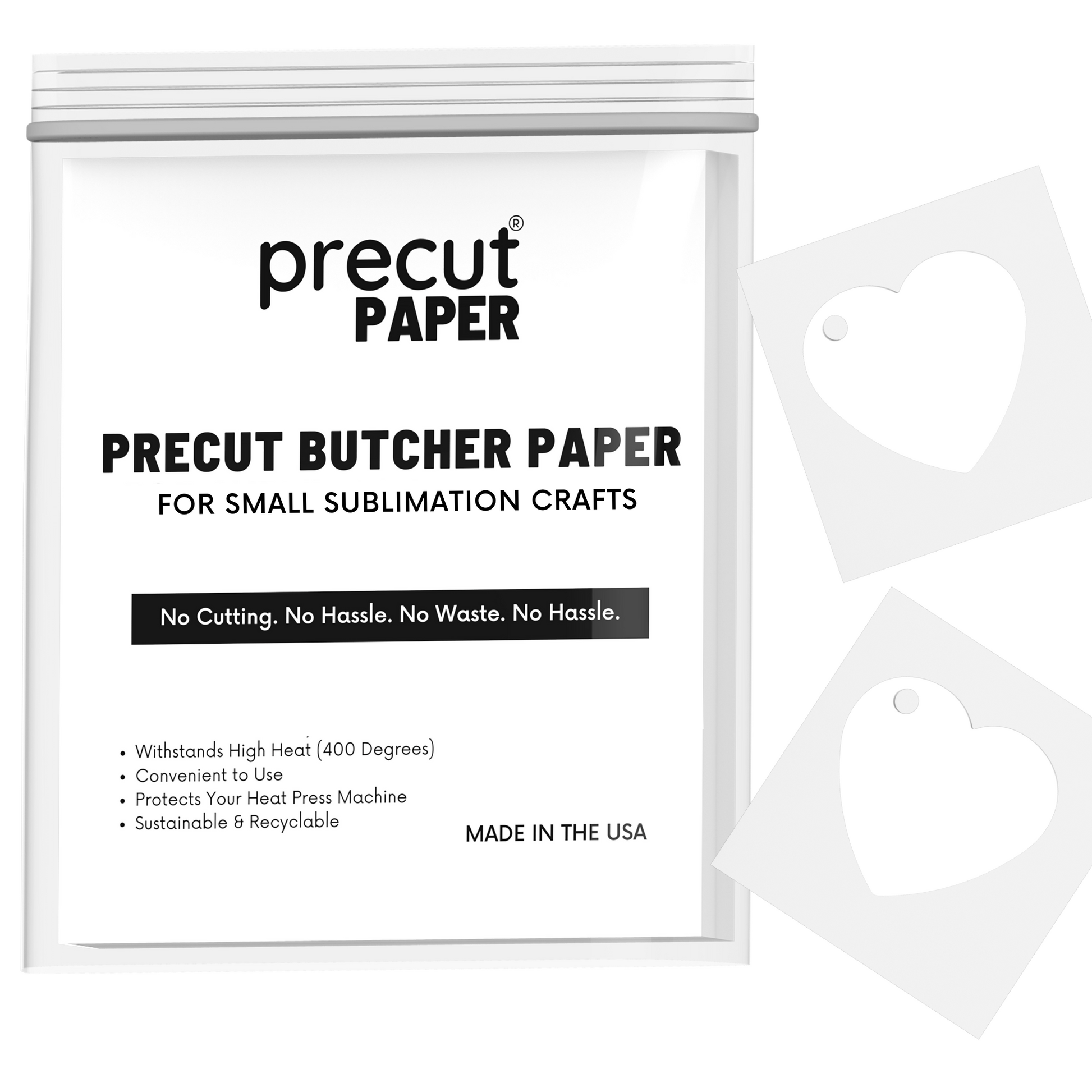 PRECUT PAPER® Precut Butcher Paper for Sublimation Tumblers –