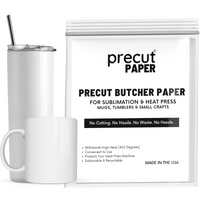 Precut Butcher Paper for Sublimation, Heat Press & Mug Press Crafts, Made in USA