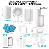 Precut Butcher Paper for Sublimation, Heat Press & Mug Press Crafts, Made in USA