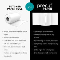 Precut Paper® – 12" x 9" Butcher Paper Sheets for Sublimation & Heat Press Crafts