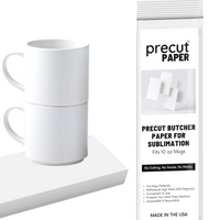 Precut Butcher Paper for Sublimation, Heat Press & Mug Press Crafts, Made in USA