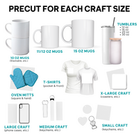 Precut Butcher Paper for Sublimation, Heat Press & Mug Press Crafts, Made in USA