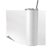 Precut Butcher Paper Sheets for Sublimation Tumblers, White, Uncoated