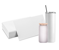 Precut Butcher Paper Sheets for Sublimation Tumblers, White, Uncoated